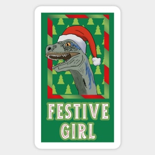 Festive Girl Sticker